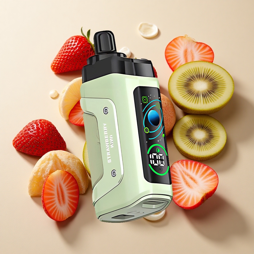 Razz Bar 45000 Puffs Braškės-Kivio Kojus su 1,0 Omų Tinklelio Apvija ir Reguliuojamu Oro Srautu