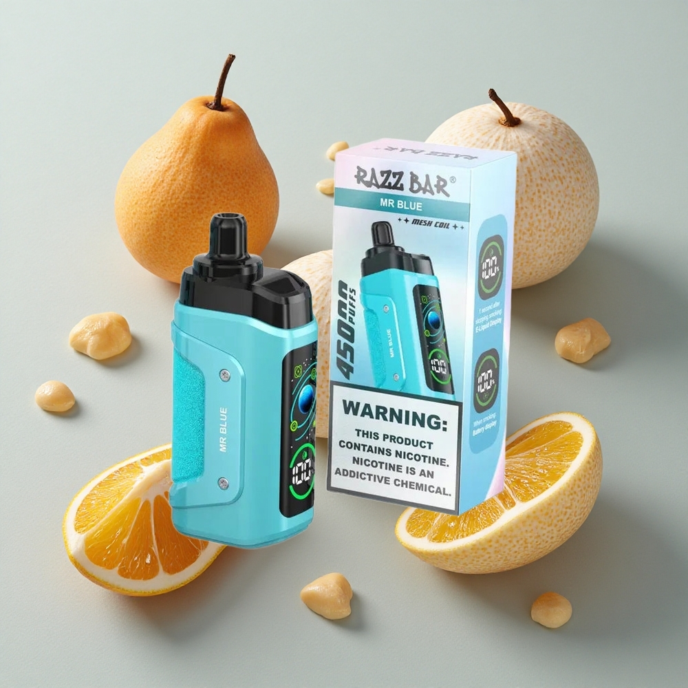 Razz Bar 45000 Puffs Dangaus Mėlynojo Nikotino Stiprumas 20 mg/ml