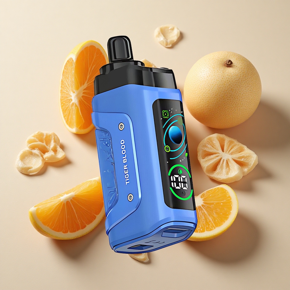 Razz Bar 45000 Puffs Tigro Kraujas su 1,0 Ohm Tinklelio Apviju ir Tipo-C Įkrovimu