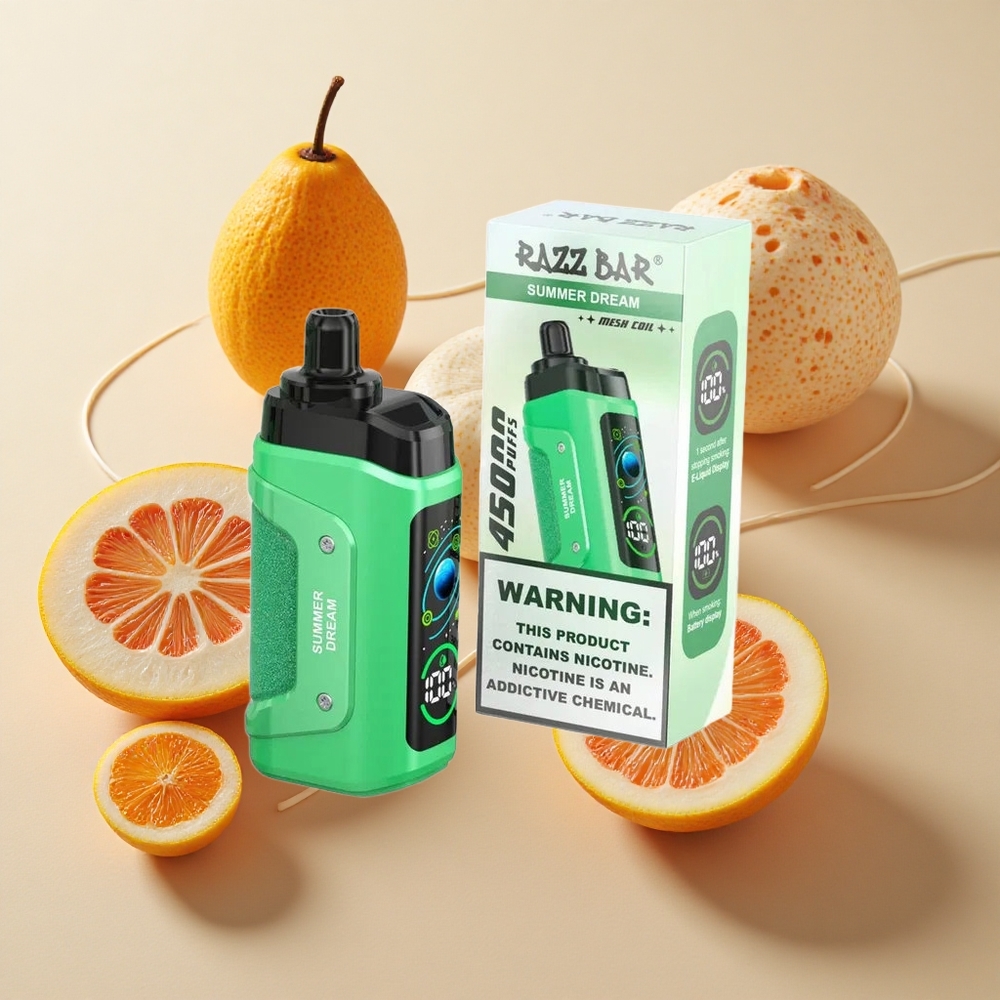 Razz Bar 45000 Puffs Vasaros Svajonė su 1,0 Omų Tinklelio Ritė ir Reguliuojamu Oro Srautu