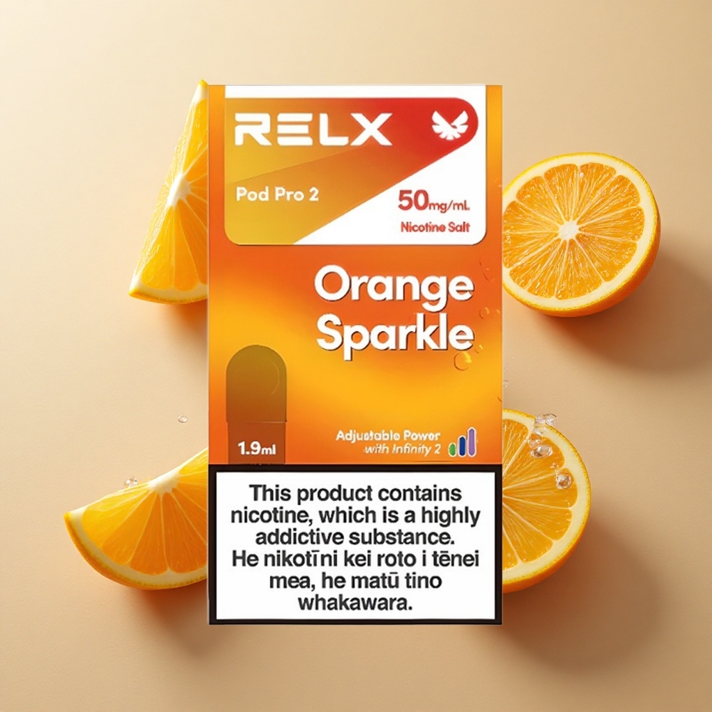 RELX Pod Pro 2 600 Puffs 5% nikotino Oranžinis žibėjimas