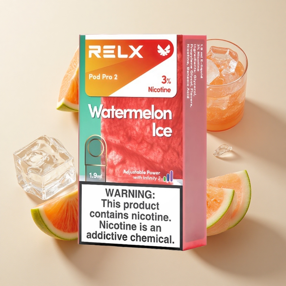 RELX Pod Pro 2 600 Puffs Arbūzas Ledas su 1,9ml talpos ir 3% nikotino