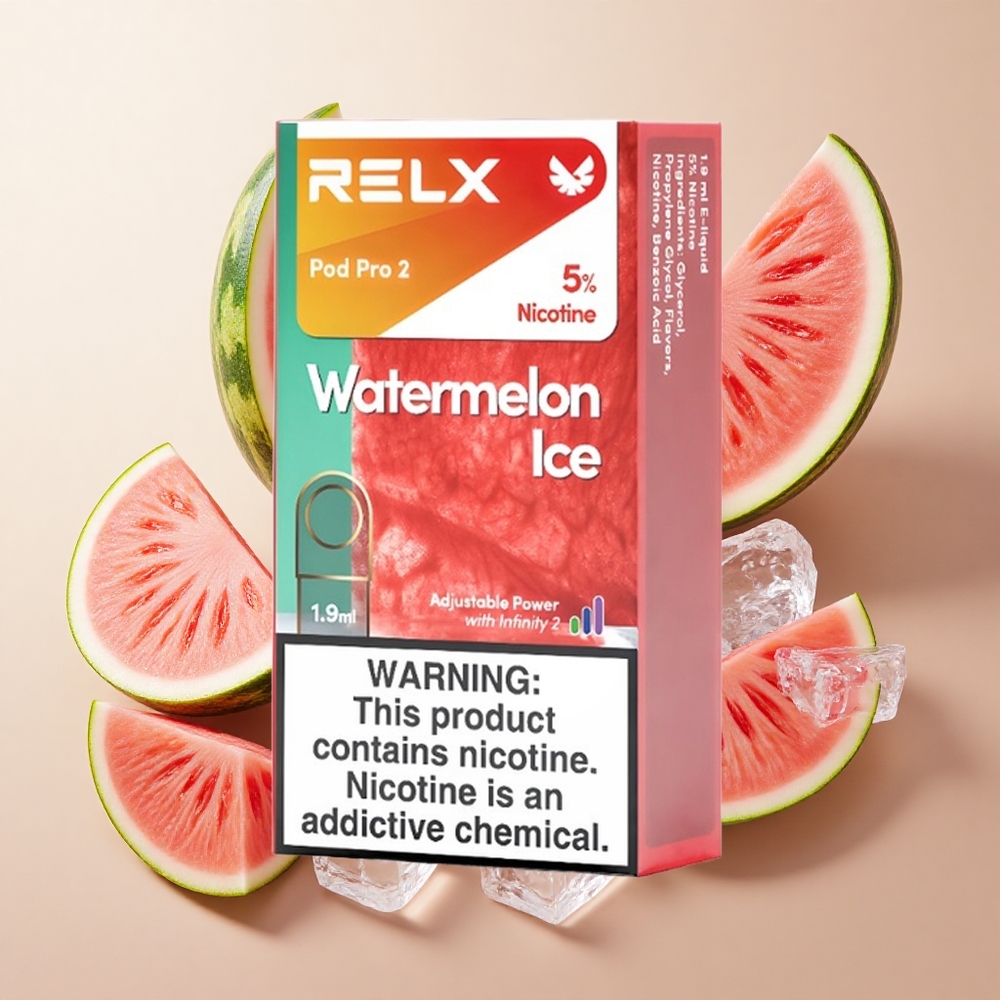 RELX Pod Pro 2 600 Puffs Arbūzo ledas (Nikotino kiekis: 5%, Talpa: 1,9 ml)