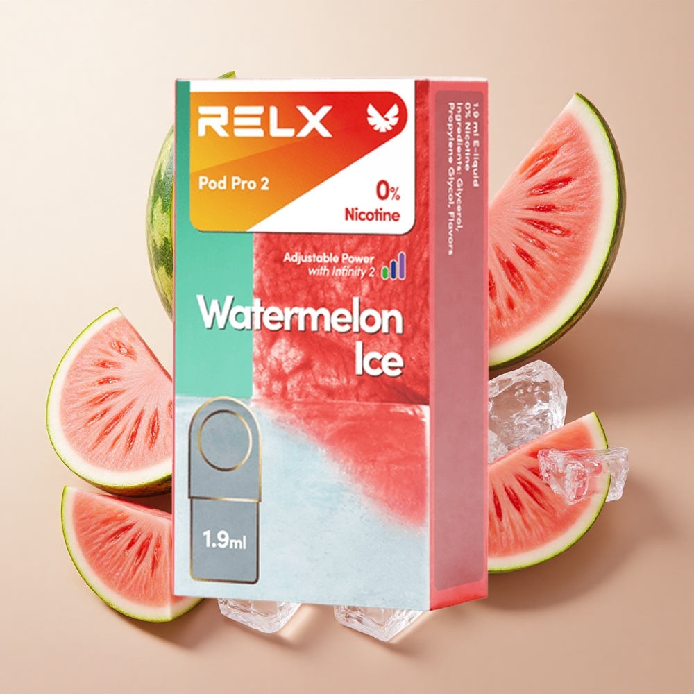 RELX Pod Pro 2 600 Puffs Arbūzo ledas be nikotino (0%), 3 įtampos reguliavimo režimai
