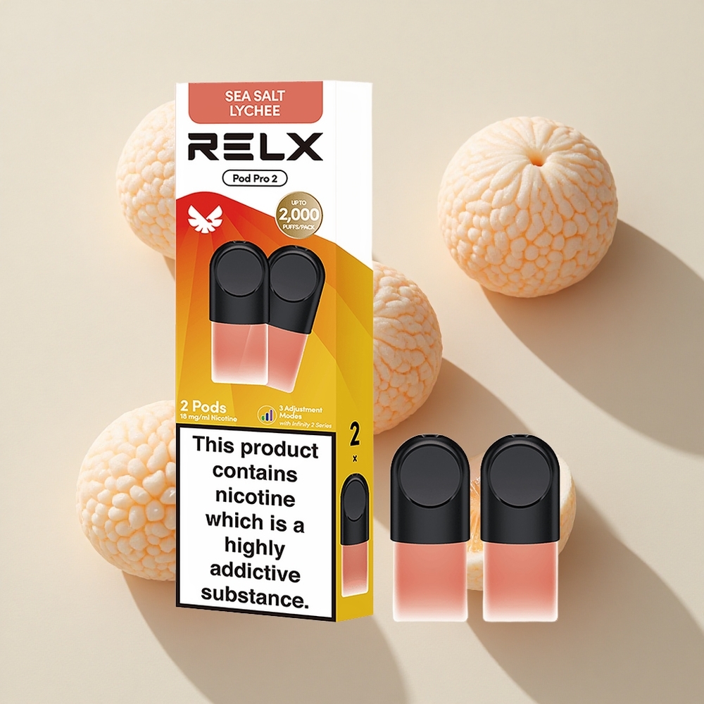 RELX Pod Pro 2 600 Puffs Jūros Druskos Lyčių su 1,8% Nikotino
