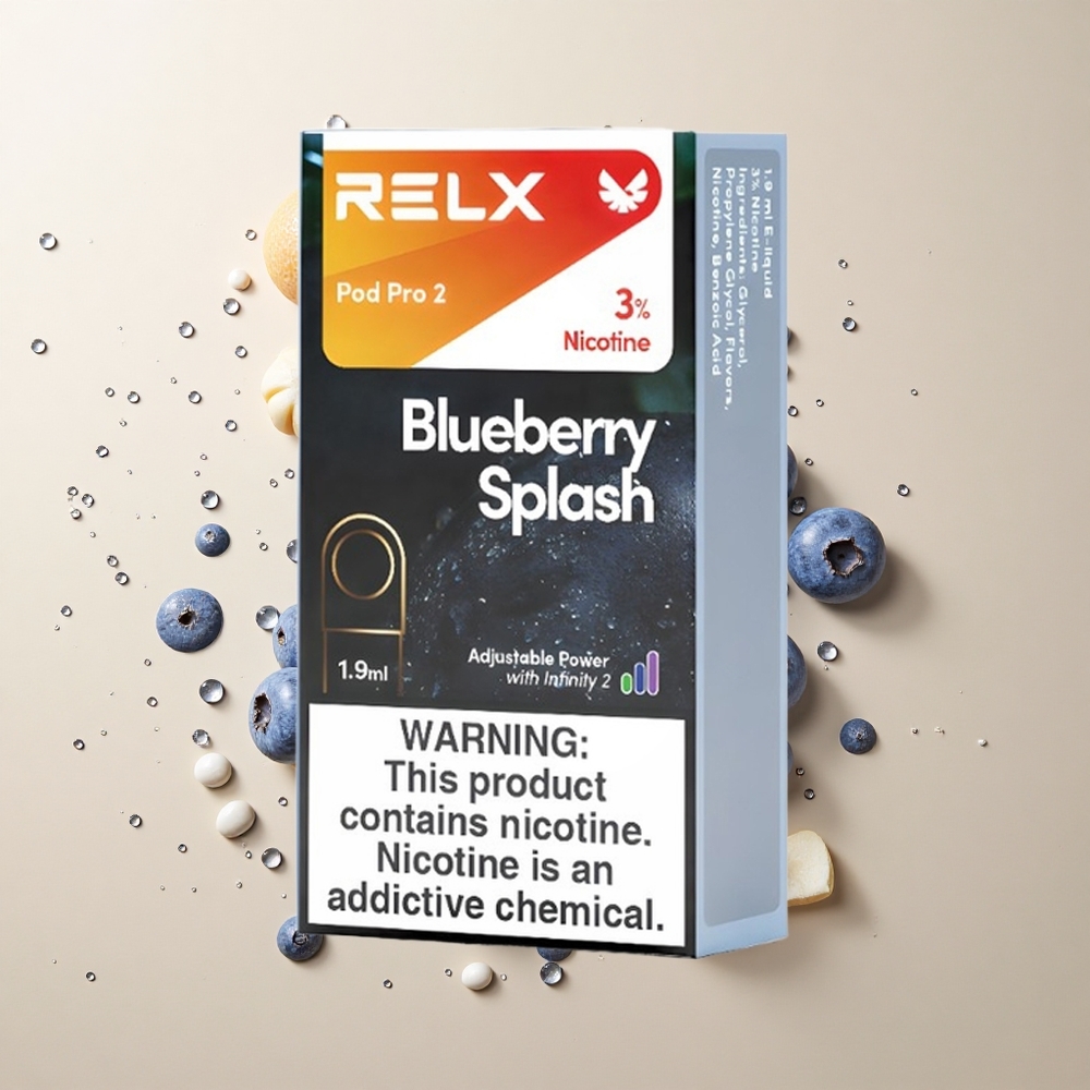 RELX Pod Pro 2 600 Puffs Mėlynųjų uogų skonis su 3% nikotino