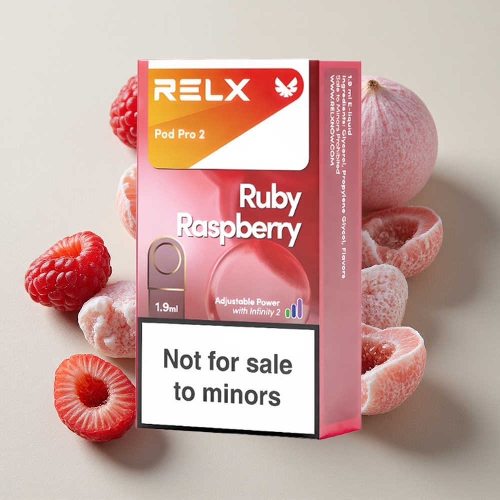 RELX Pod Pro 2 600 Puffs Mėlynoji avietė su 1,9ml talpa