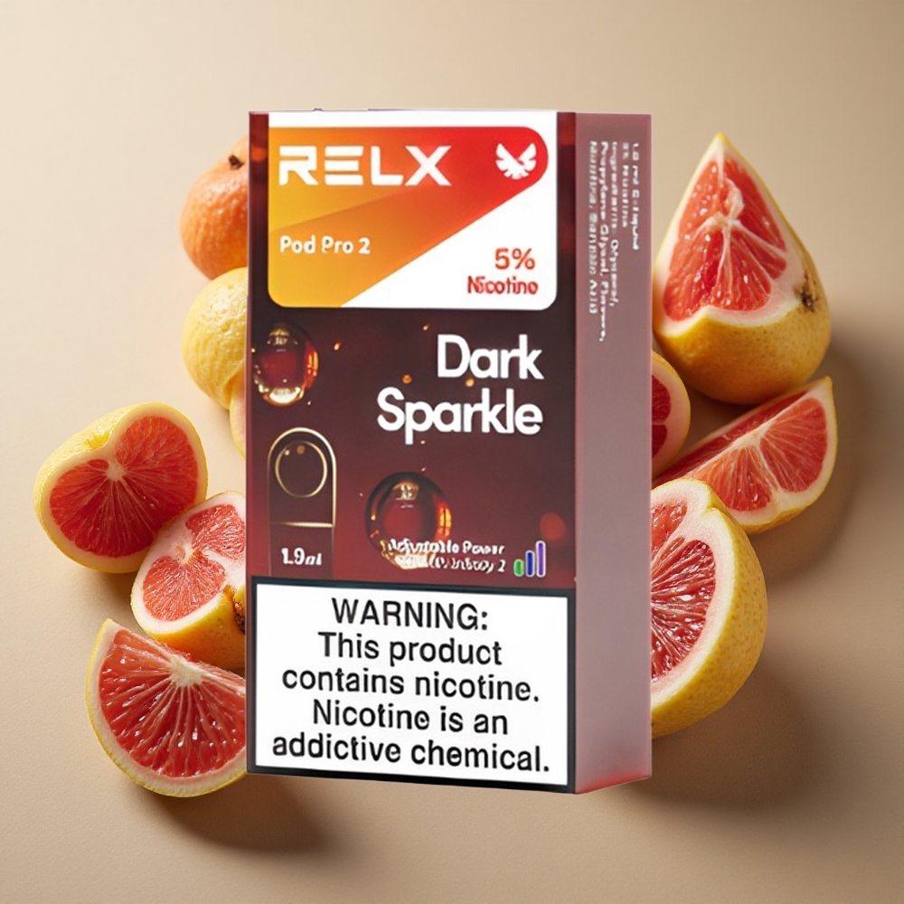RELX Pod Pro 2 600 Puffs Nikotino kiekis: 5% Tamsus žibėjimas