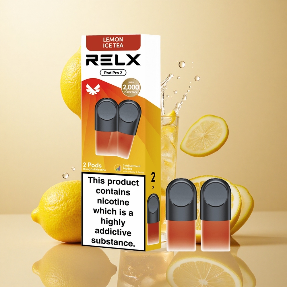 RELX Pod Pro 2 600 Puffs arbata-citrina ledų arbata su 1,9ml talpa