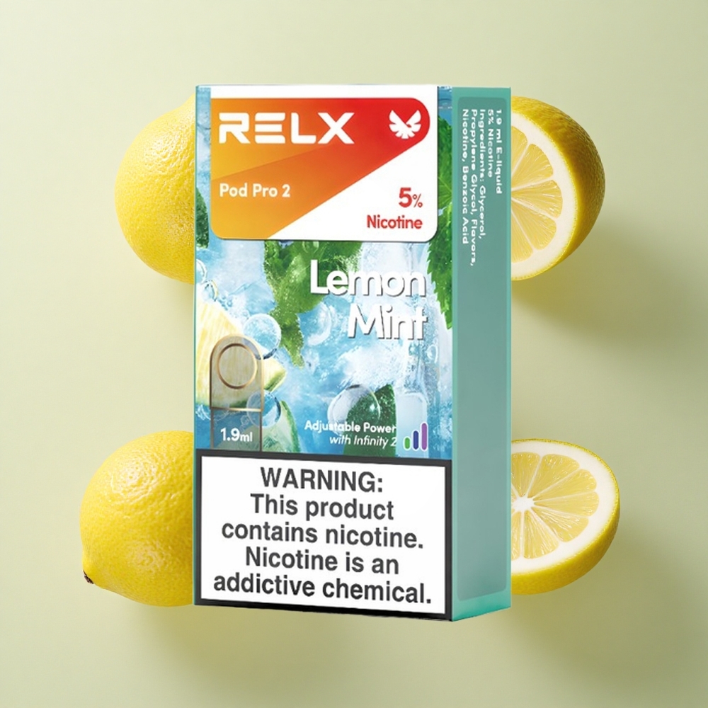 RELX Pod Pro 2 600 Puffs citrinos mėtų su 5% nikotino