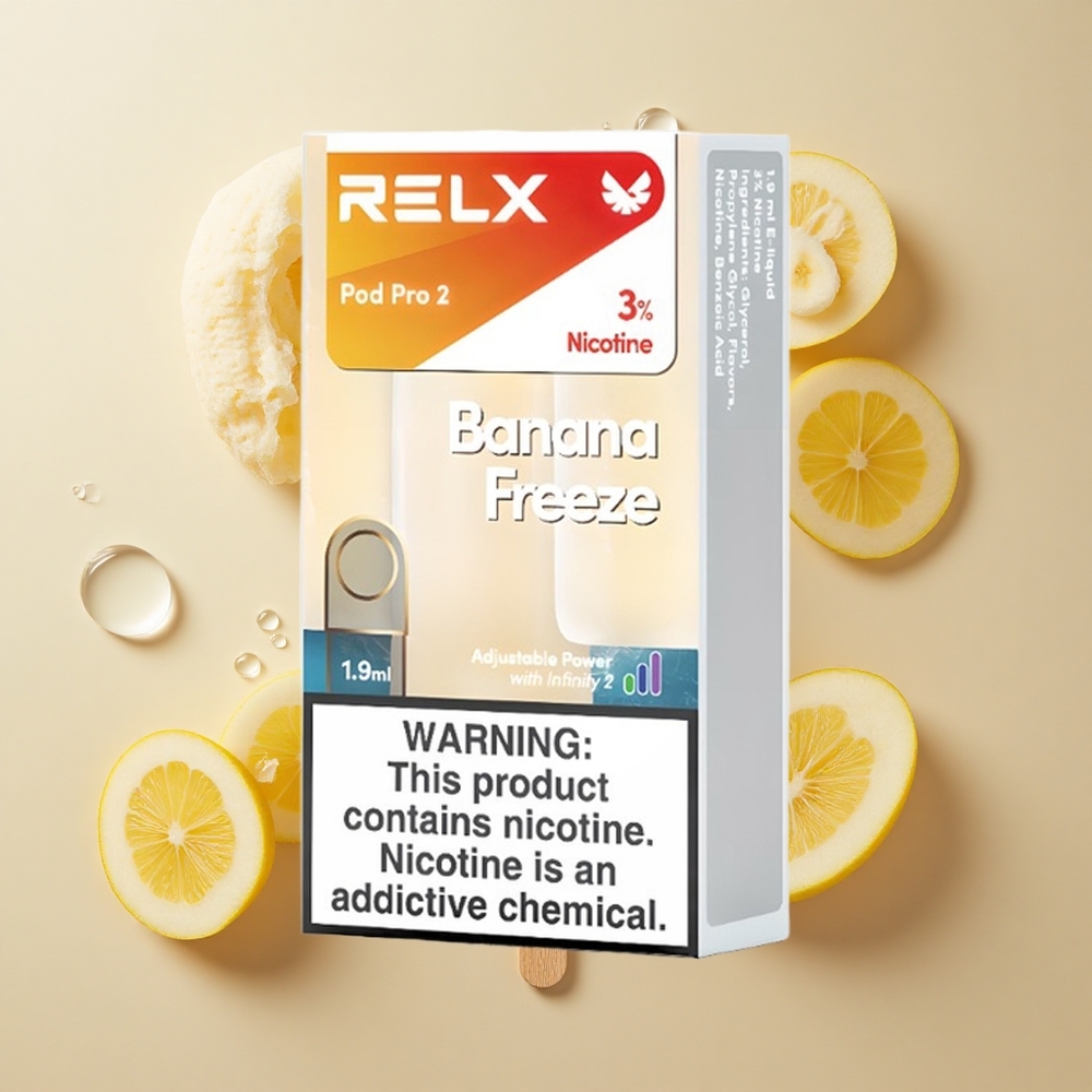 RELX Pod Pro 2 600 Puffs su 3% nikotino ir Banų šaltuoju skoniu