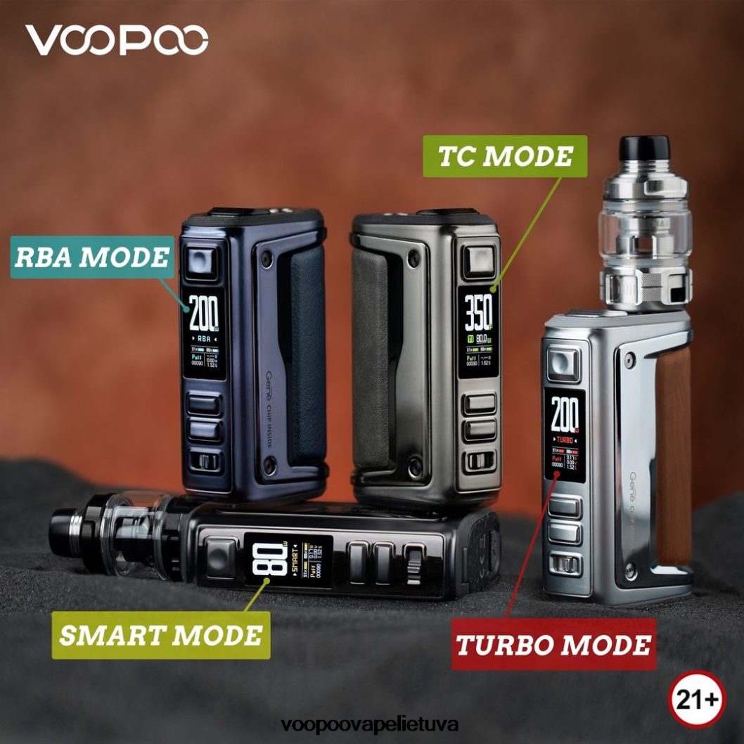 VOOPOO ARGUS GT II bako komplektas grafitas - VOOPOO Vape Drag Lietuva 2RTB4J1