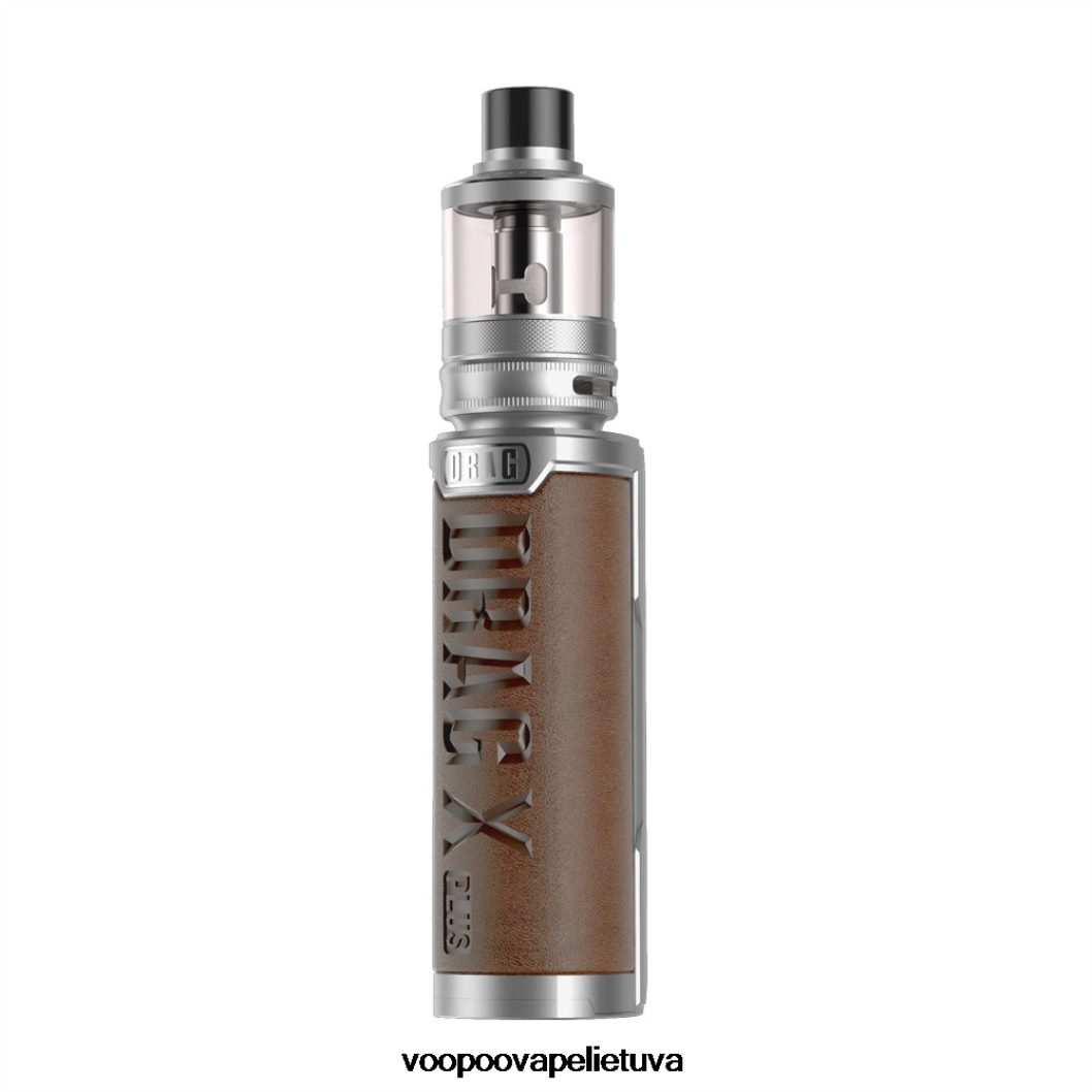 VOOPOO DRAG X PLUS profesionalus leidimas sidabras+retro ruda - VOOPOO Vape Drag Lietuva 2RTB4J281