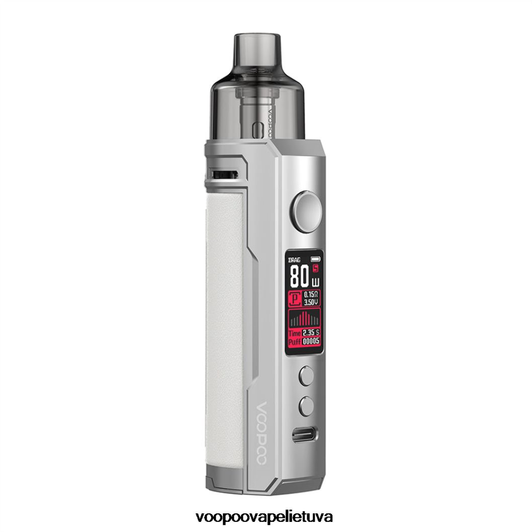 VOOPOO DRAG X pod mod rinkinys sidabro baltumo - VOOPOO Vape Lietuva 2RTB4J177